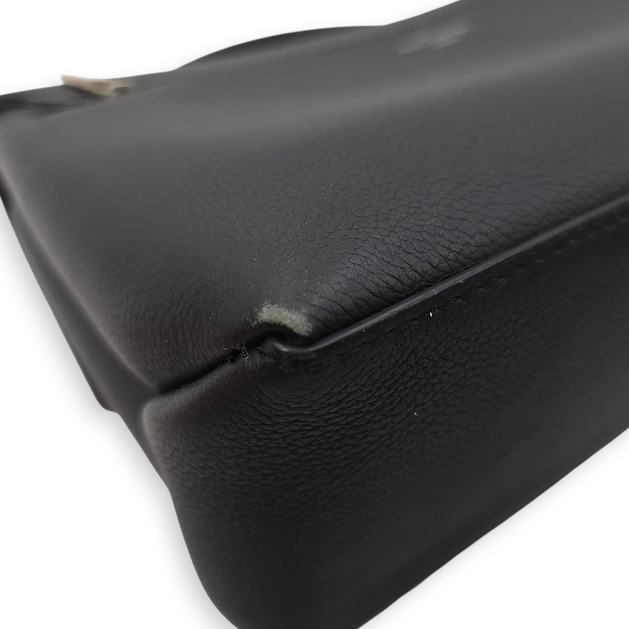 MyLockMe Black Crossbody Bag in Calfskin, Silver hardware