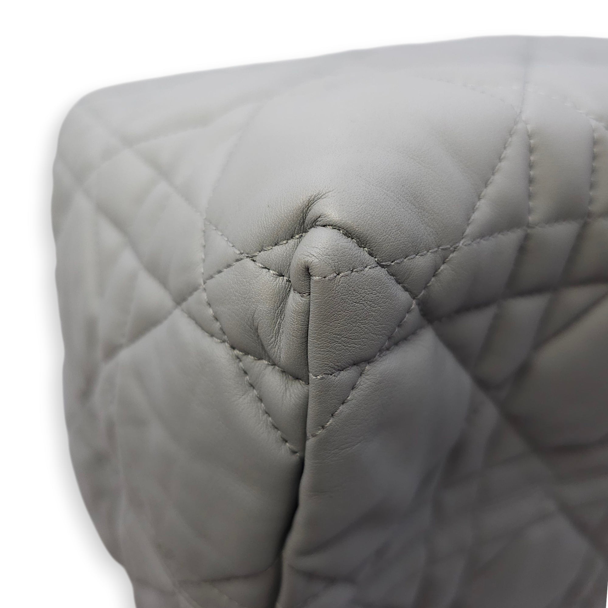 Toujours Large Baby Grey Tote Bag in Calfskin, Gold hardware