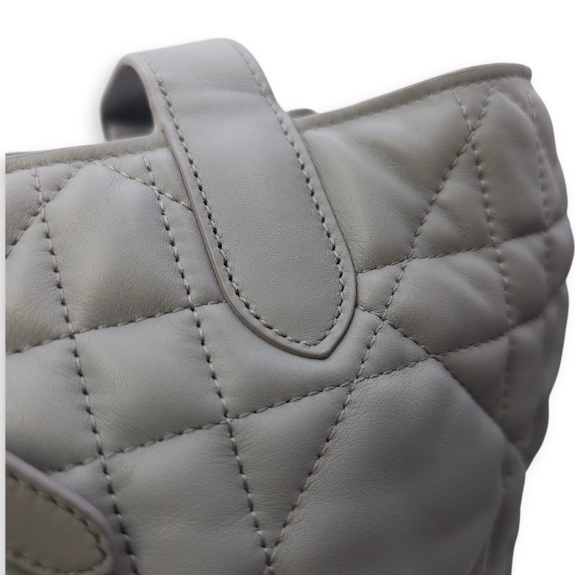 Toujours Large Baby Grey Tote Bag in Calfskin, Gold hardware