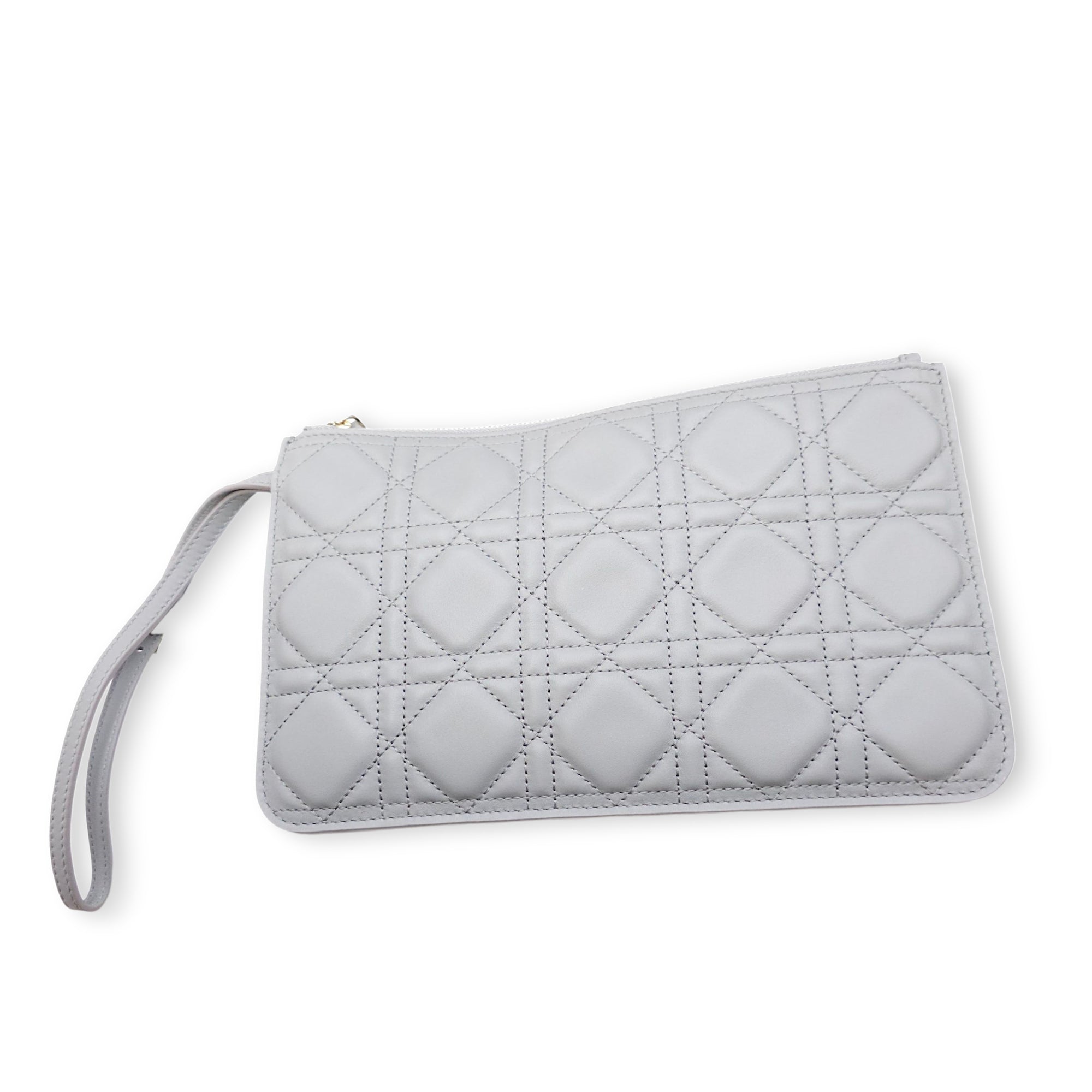 Toujours Large Baby Grey Tote Bag in Calfskin, Gold hardware