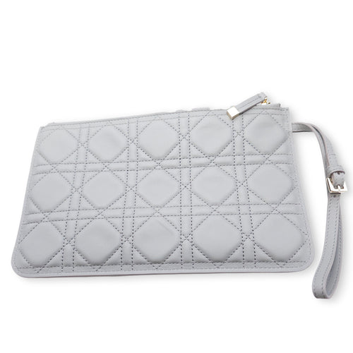 Toujours Large Baby Grey Tote Bag in Calfskin, Gold hardware