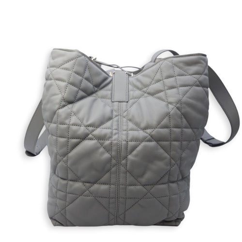 Toujours Large Baby Grey Tote Bag in Calfskin, Gold hardware