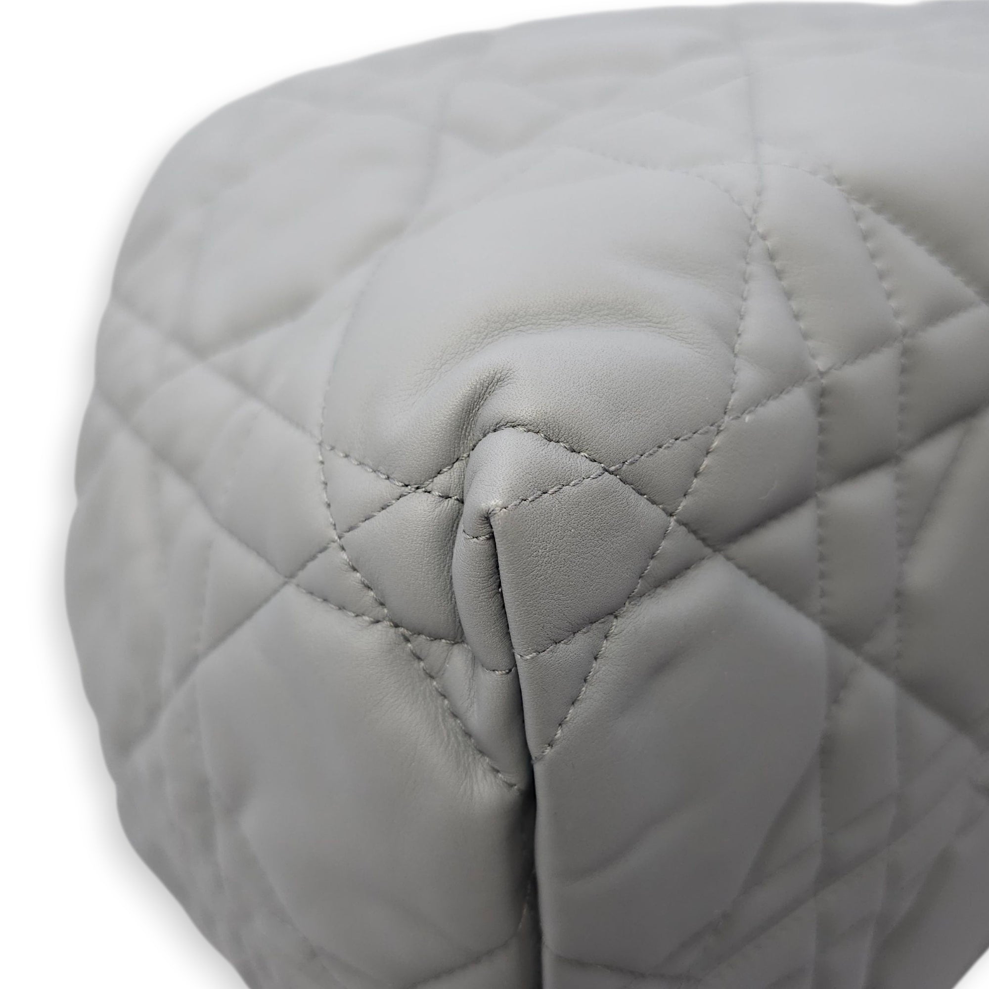 Toujours Large Baby Grey Tote Bag in Calfskin, Gold hardware