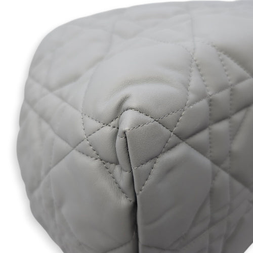 Toujours Large Baby Grey Tote Bag in Calfskin, Gold hardware