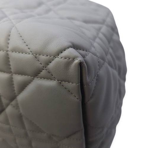 Toujours Large Baby Grey Tote Bag in Calfskin, Gold hardware