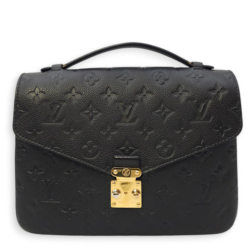 Pochette Metis MM Black Crossbody Bag in Empriente Leather, Gold hardware