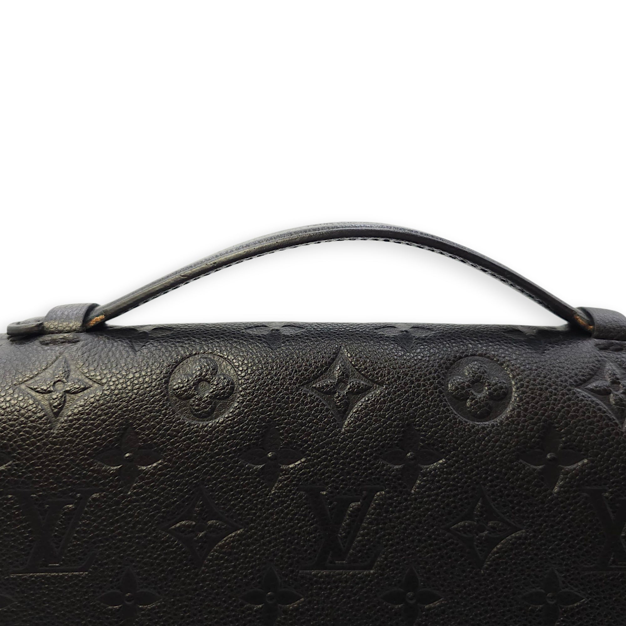 Pochette Metis MM Black Crossbody Bag in Empriente Leather, Gold hardware