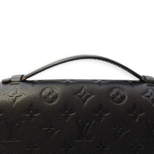 Pochette Metis MM Black Crossbody Bag in Empriente Leather, Gold hardware