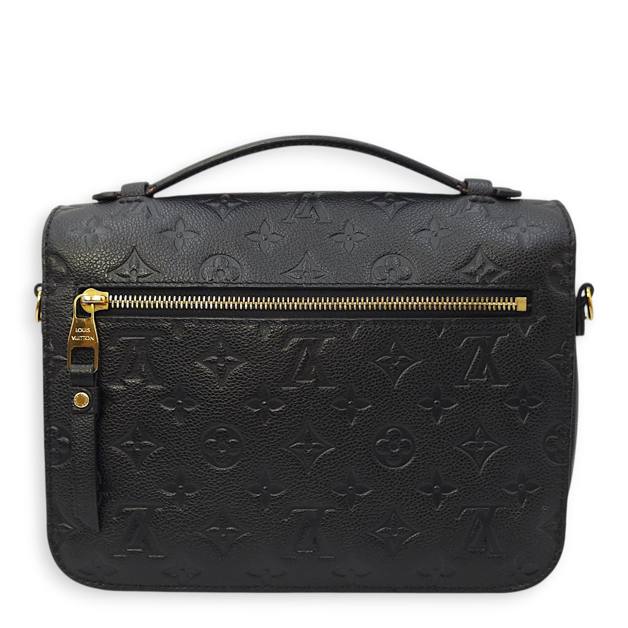 Pochette Metis MM Black Crossbody Bag in Empriente Leather, Gold hardware