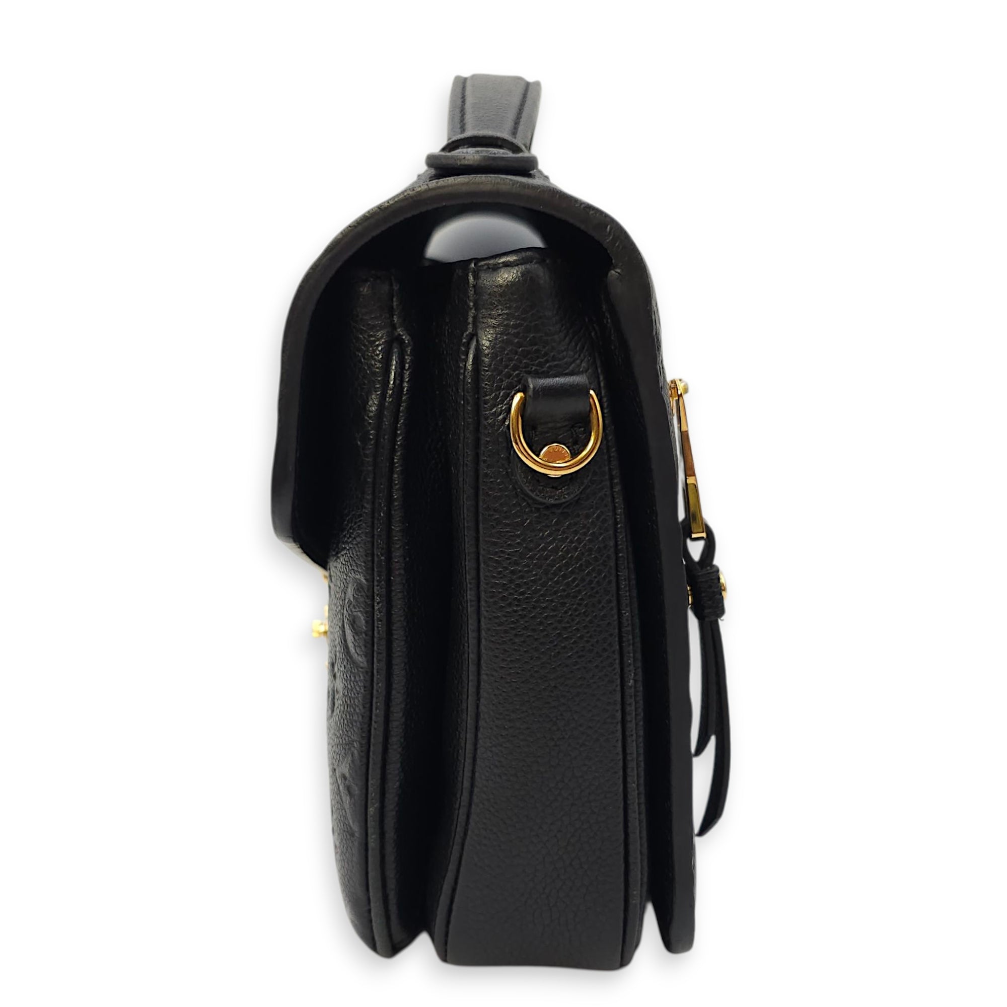 Pochette Metis MM Black Crossbody Bag in Empriente Leather, Gold hardware