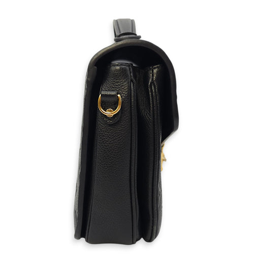 Pochette Metis MM Black Crossbody Bag in Empriente Leather, Gold hardware