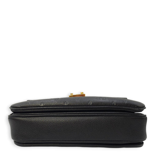 Pochette Metis MM Black Crossbody Bag in Empriente Leather, Gold hardware