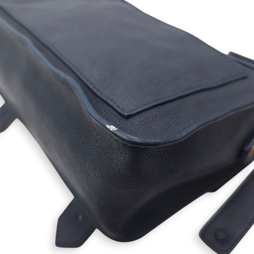 Schouler Mini Navy Blue Shoulder Bag in Calfskin, Gold hardware