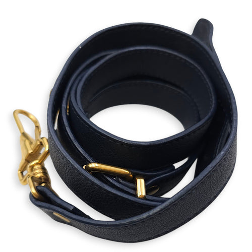 Schouler Mini Navy Blue Shoulder Bag in Calfskin, Gold hardware