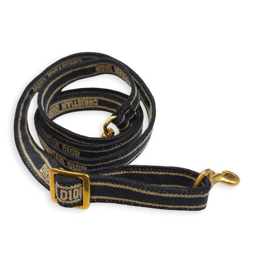 Book Tote Mini Blue Oblique Crossbody Bag in Canvas, Gold hardware