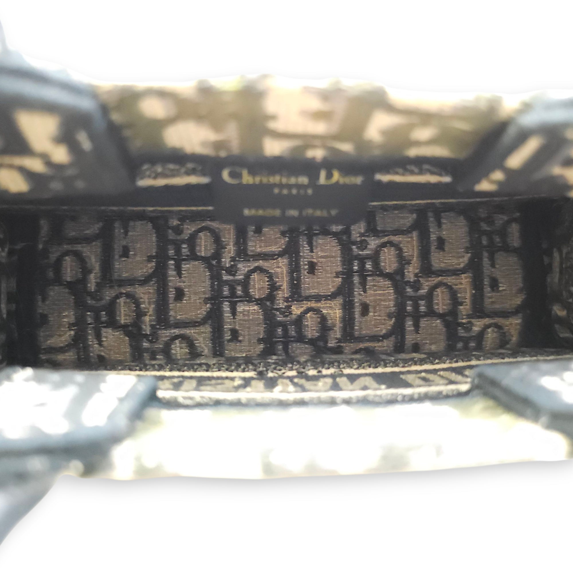 Book Tote Mini Blue Oblique Crossbody Bag in Canvas, Gold hardware