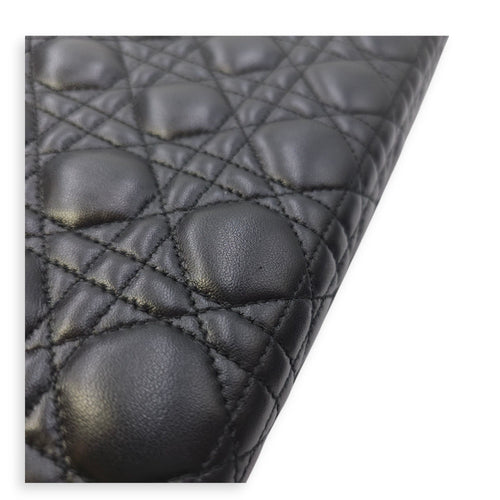 Lady Dior  Large Black Shoulder Bag in Lambskin Silver hardware CL2511-16657 17