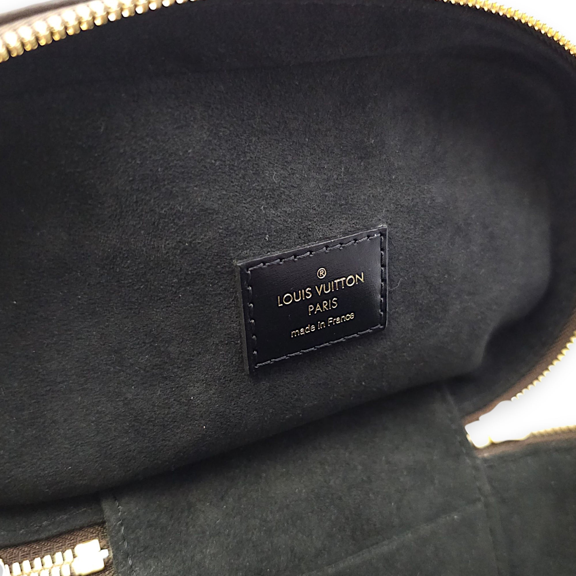 Vanity Case PM Brown Crossbody Bag in Canvas, Gold hardware