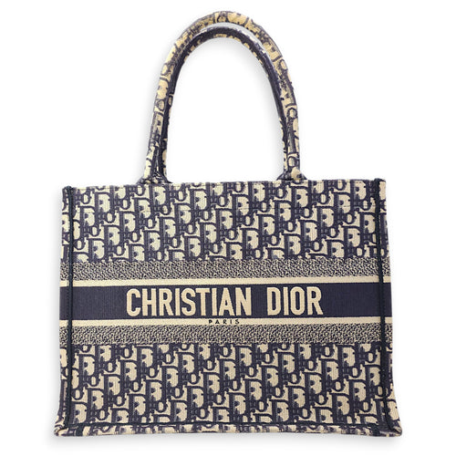 Book Medium Blue Oblique Tote Bag in Canvas