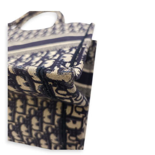 Book Medium Blue Oblique Tote Bag in Canvas