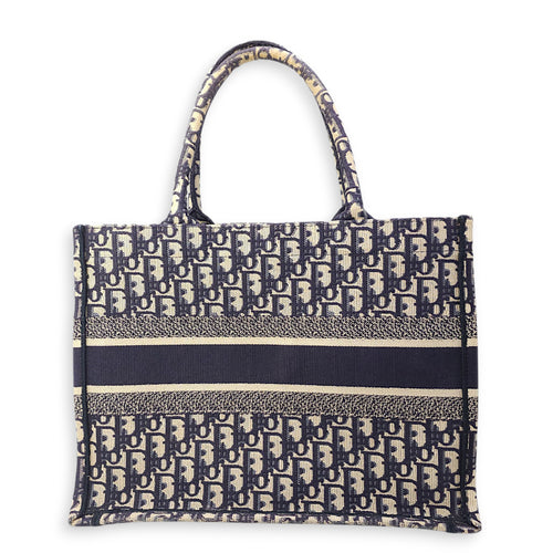 Book Medium Blue Oblique Tote Bag in Canvas