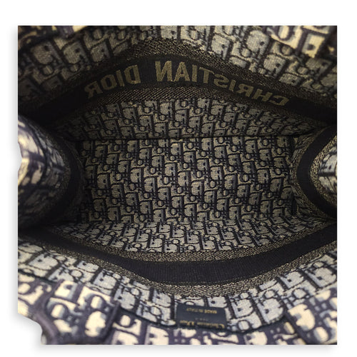 Book Medium Blue Oblique Tote Bag in Canvas