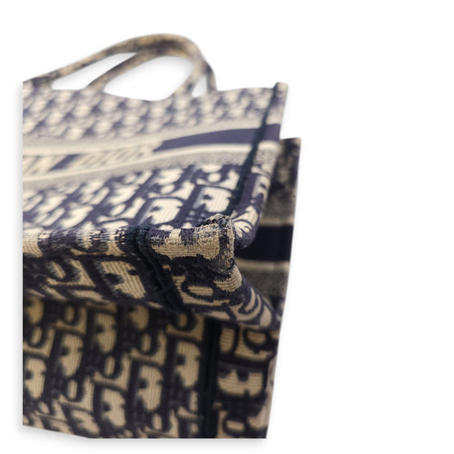 Book Medium Blue Oblique Tote Bag in Canvas