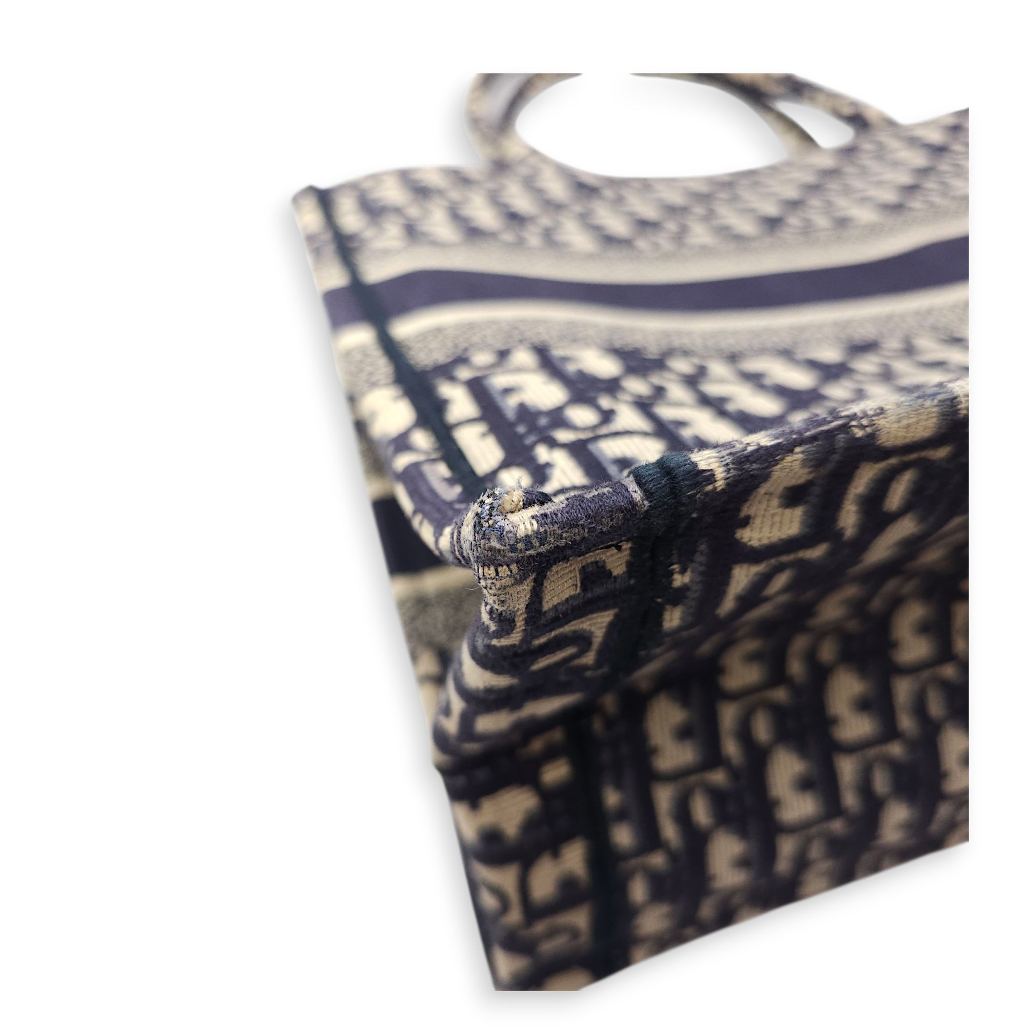 Book Medium Blue Oblique Tote Bag in Canvas