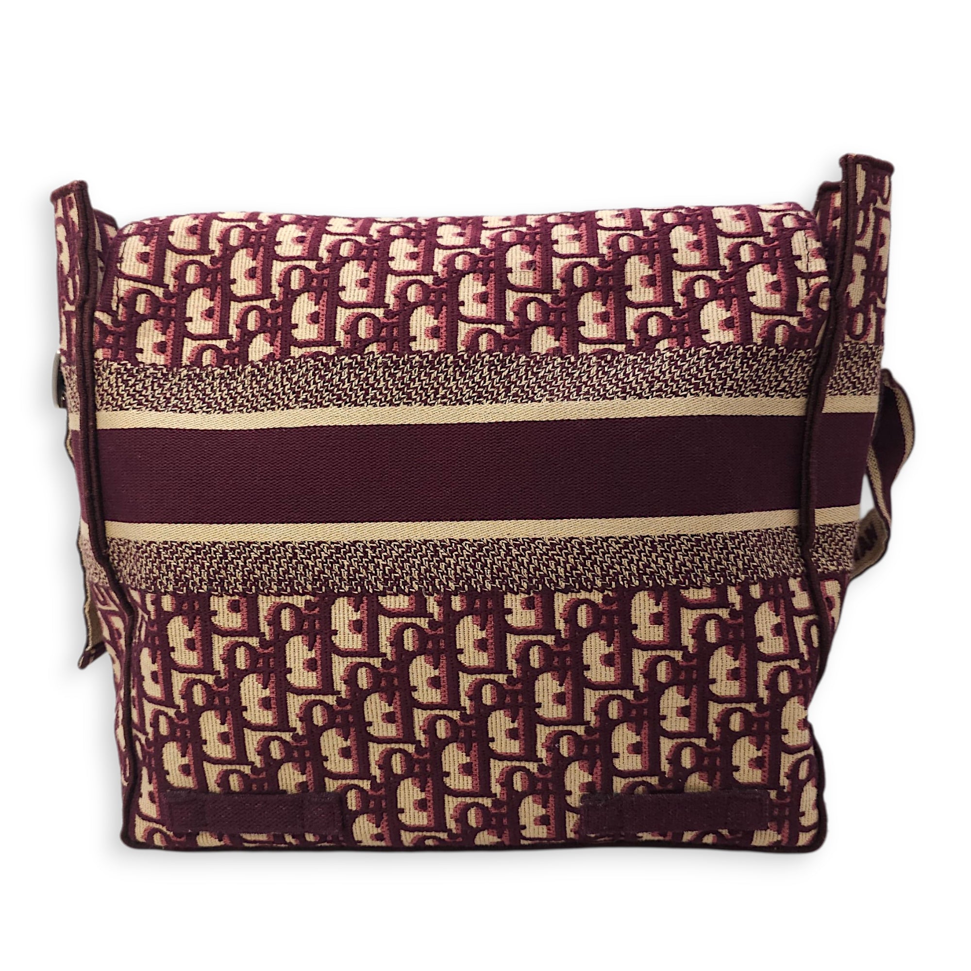 Messenger Red Oblique Crossbody Bag in Canvas, Silver hardware