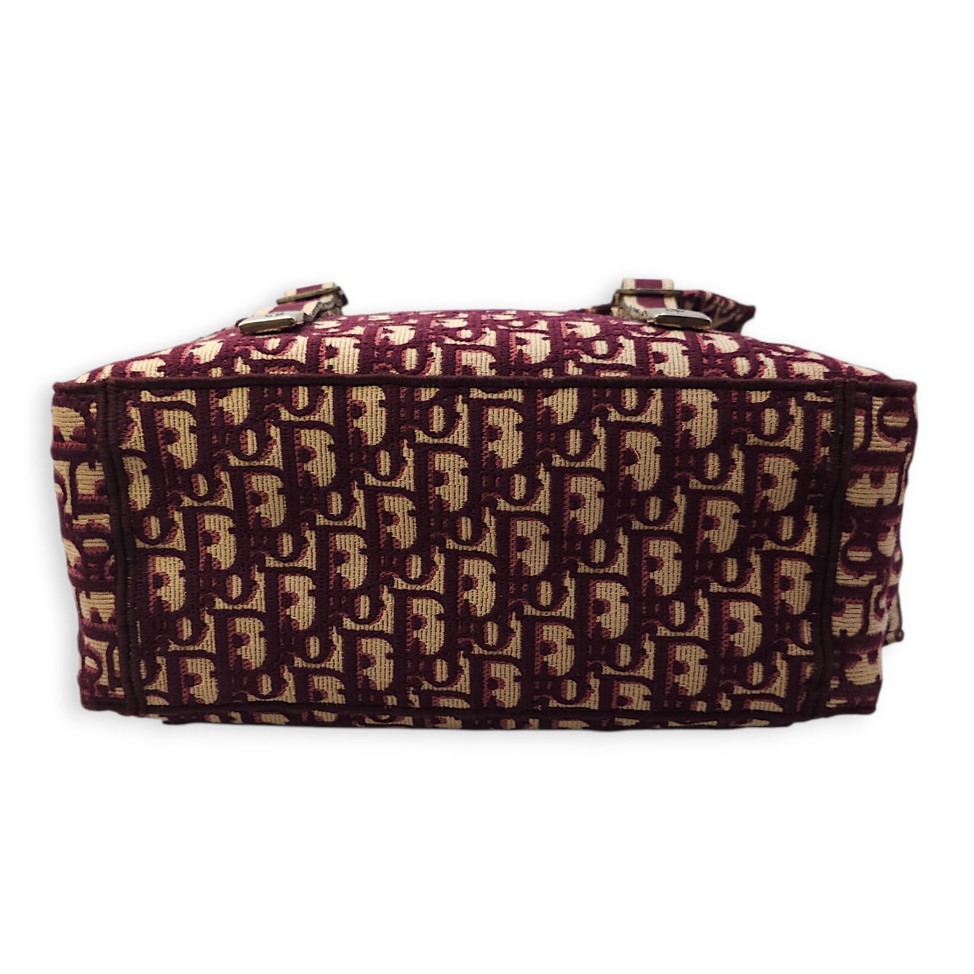 Messenger Red Oblique Crossbody Bag in Canvas, Silver hardware