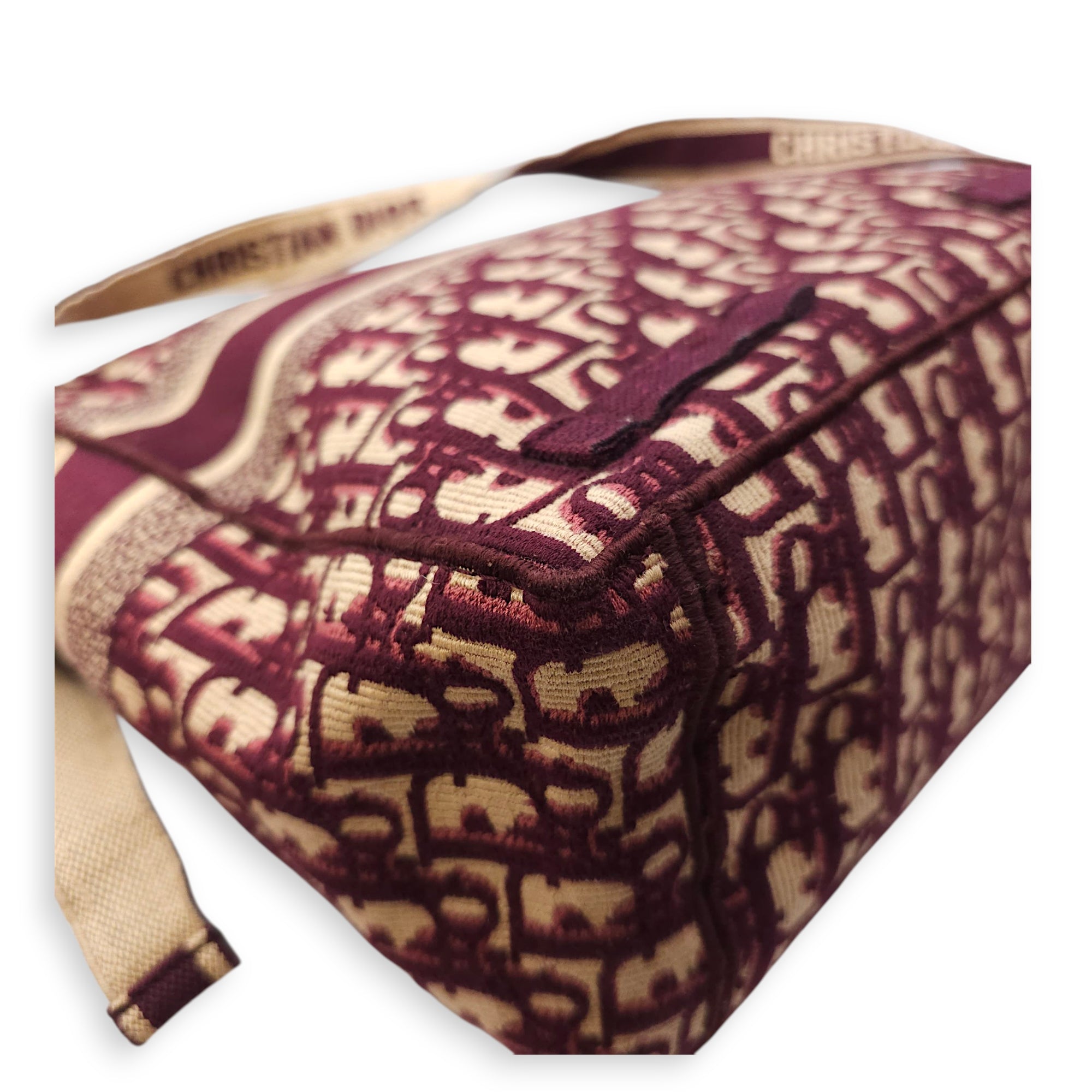 Messenger Red Oblique Crossbody Bag in Canvas, Silver hardware