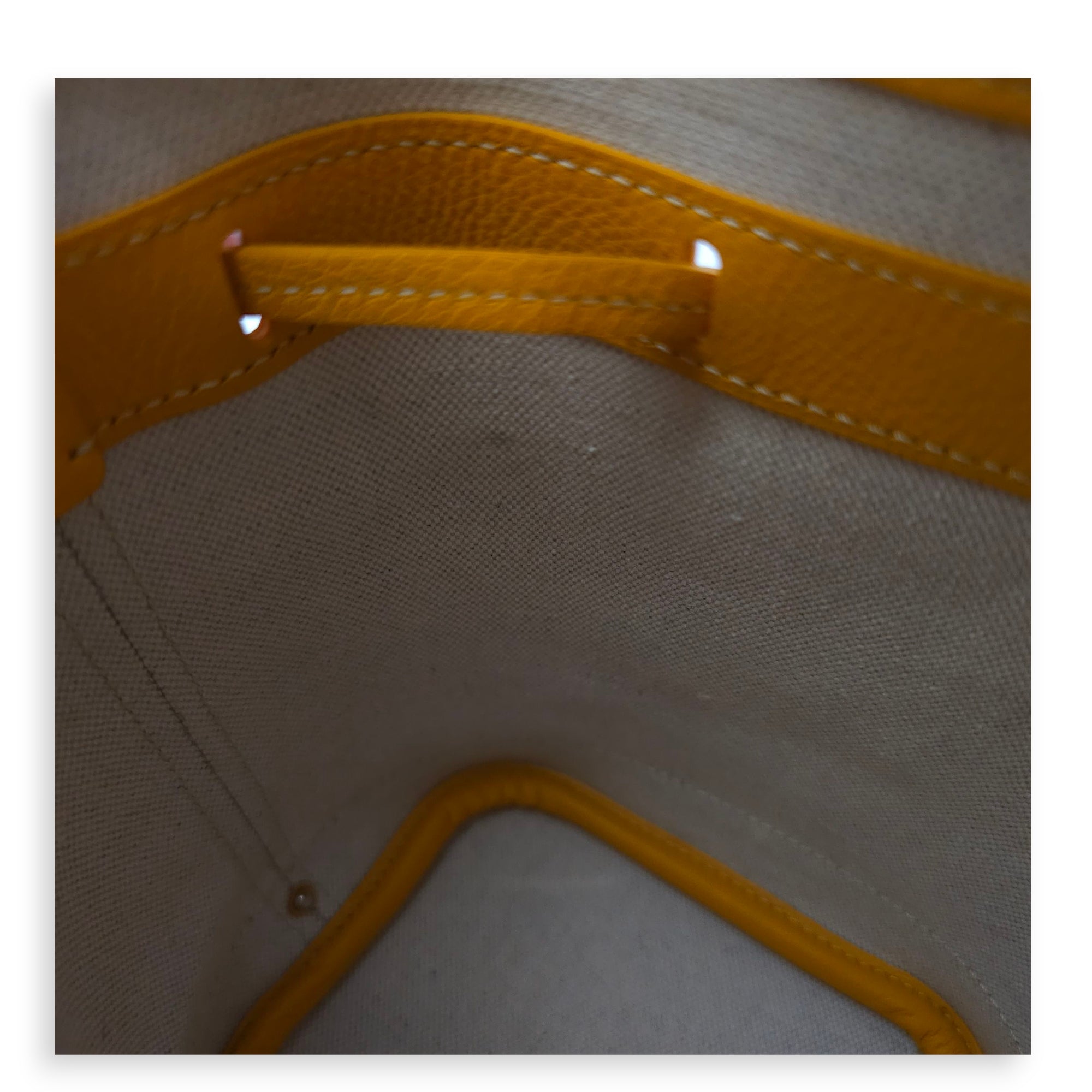 Petit Flot Mini Yellow Bucket Bag in Canvas, Silver hardware