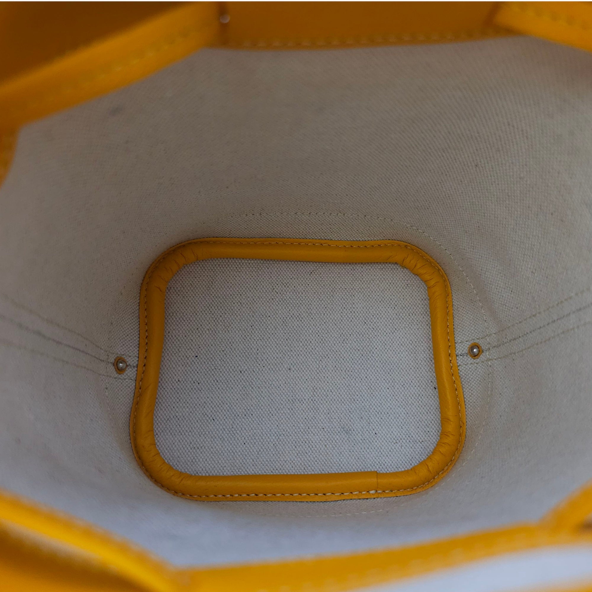 Petit Flot Mini Yellow Bucket Bag in Canvas, Silver hardware