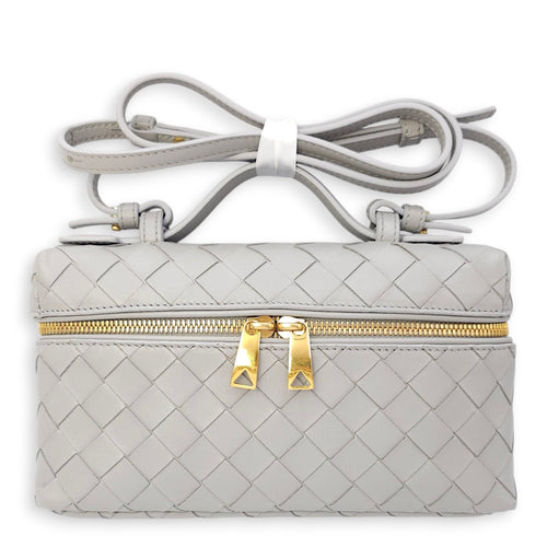 Bang Light Grey Vanity Case in Calfskin Gold hardware