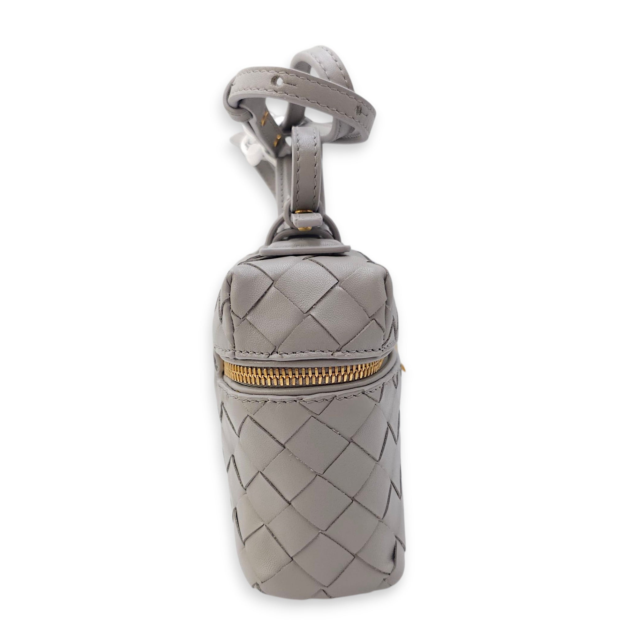 Bang Light Grey Vanity Case in Calfskin Gold hardware CL2510-16583 3