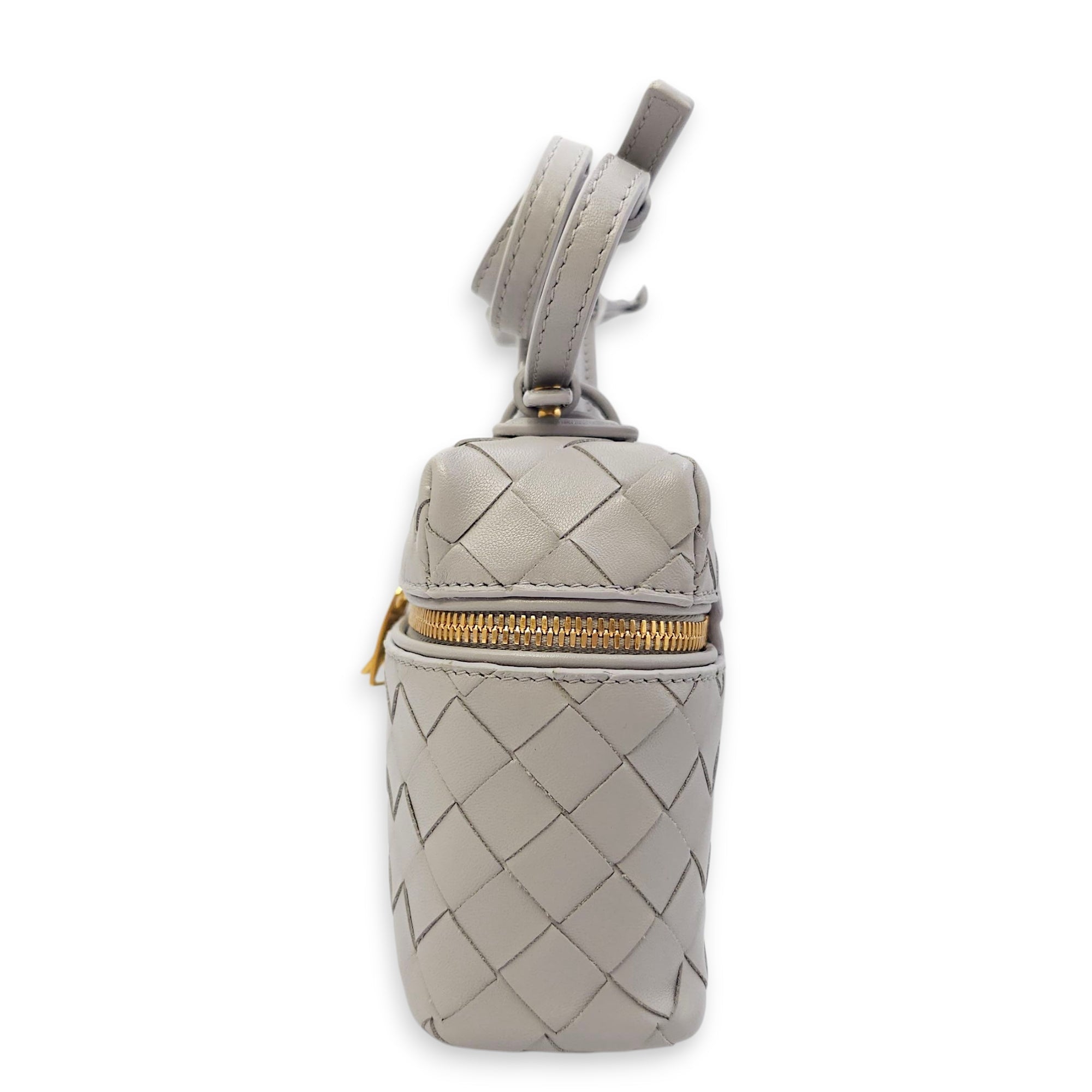 Bang Light Grey Vanity Case in Calfskin Gold hardware