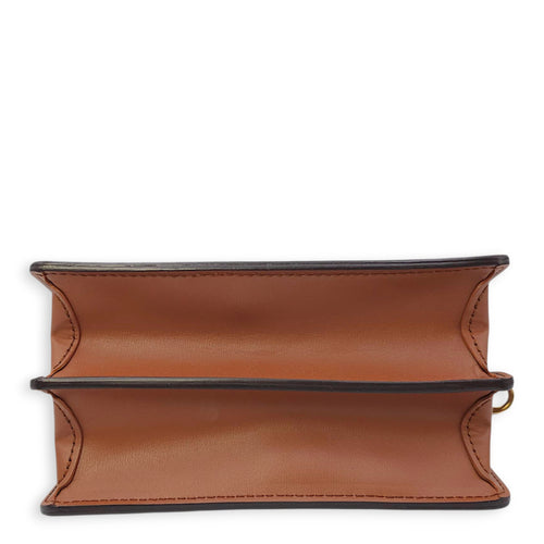 Reverse Monogram Dauphine Mini Brown Shoulder Bag in Canvas, Gold hardware