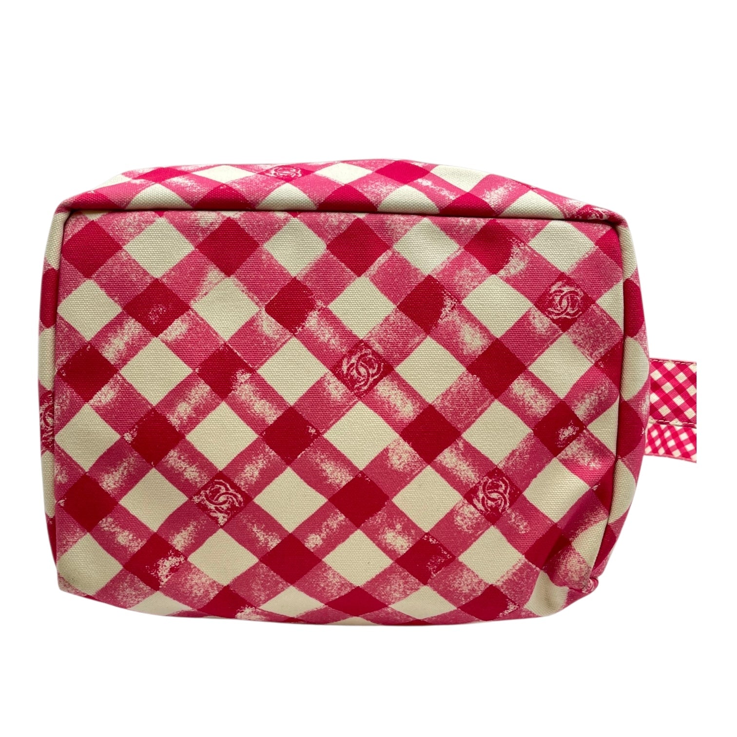 Lunch Box  Pink Shoulder Bag in Canvas Silver hardware