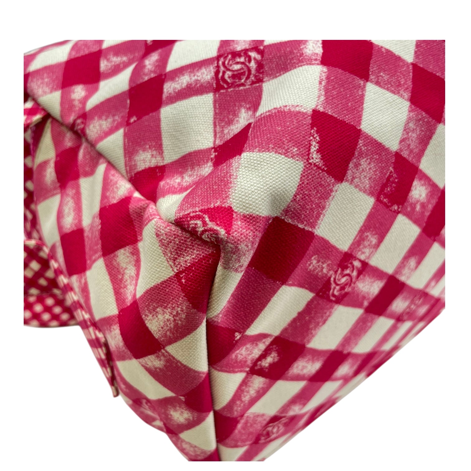 Lunch Box  Pink Shoulder Bag in Canvas Silver hardware