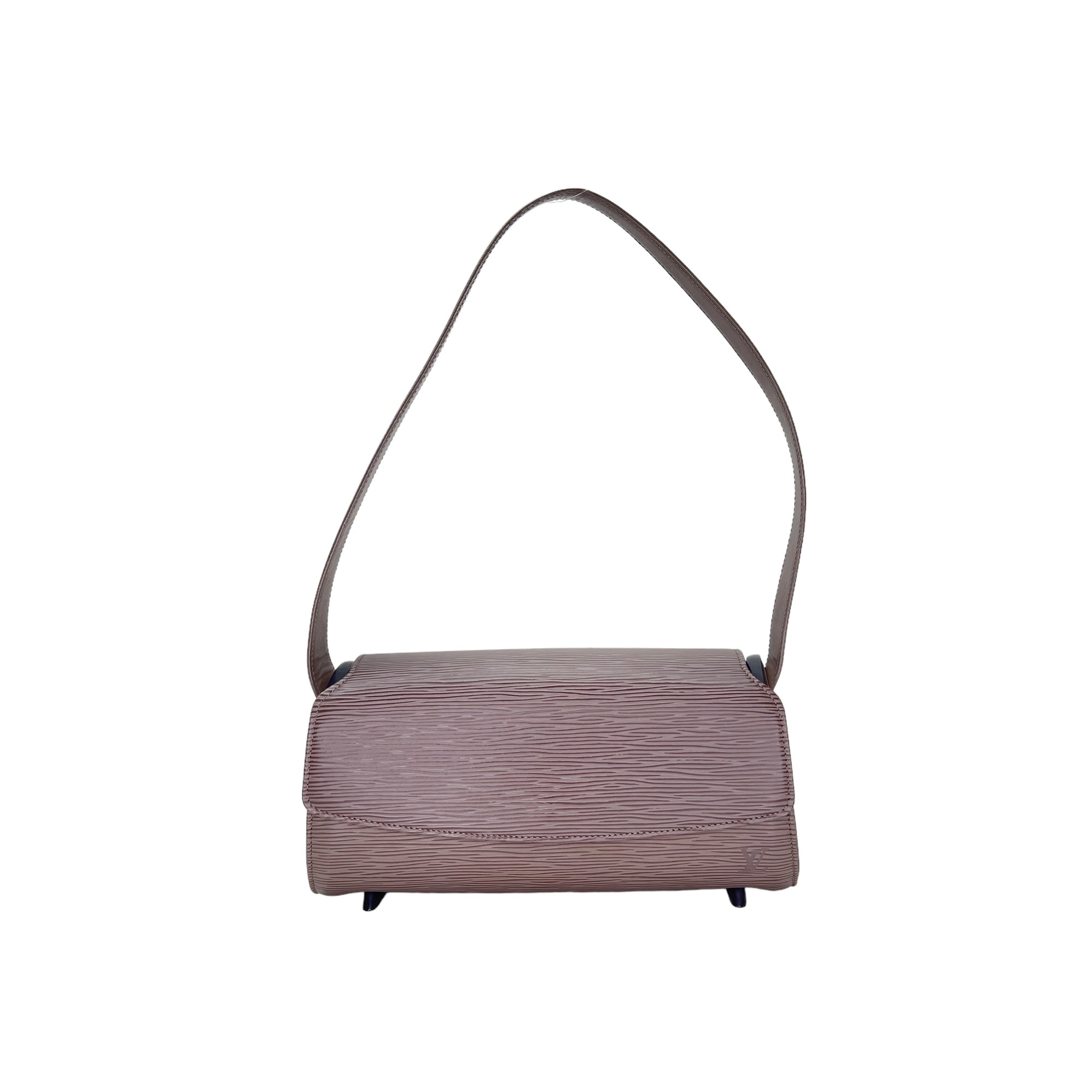 Nocturne PM Purple Shoulder Bag in Epi Leather, Resin hardware