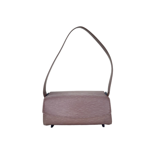 Nocturne PM Purple Shoulder Bag in Epi Leather, Resin hardware