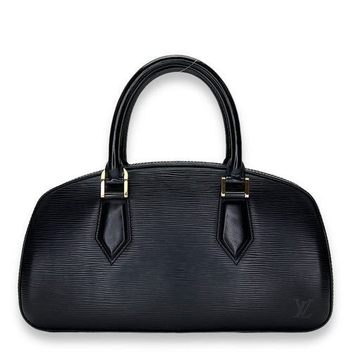 Jasmine Black Top Handle Bag in Epi Leather, Gold hardware