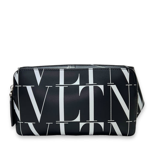 Allover VLT Belt Bag  Black in Calfskin , Silver Hardware