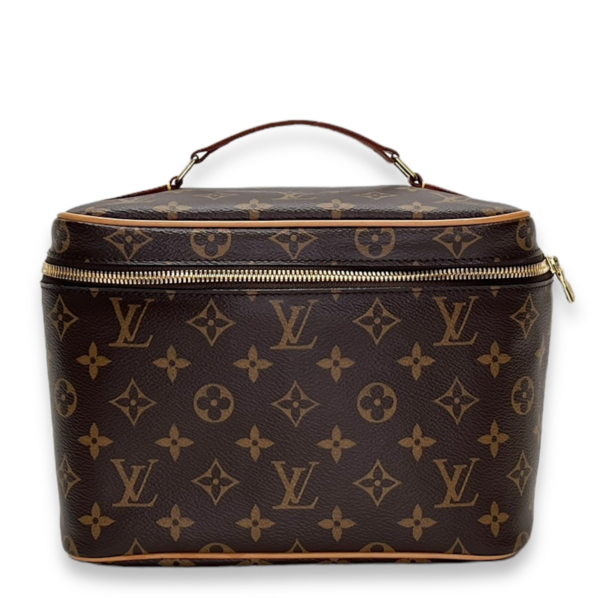 Nice BB Brown Vanity Bag in Monogram Coated Canvas, Gold hardware