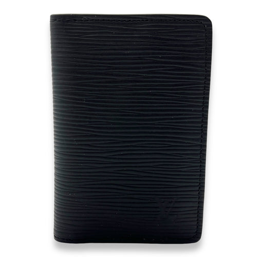 Pocket Organizer Black Card Holder in Epi Leather