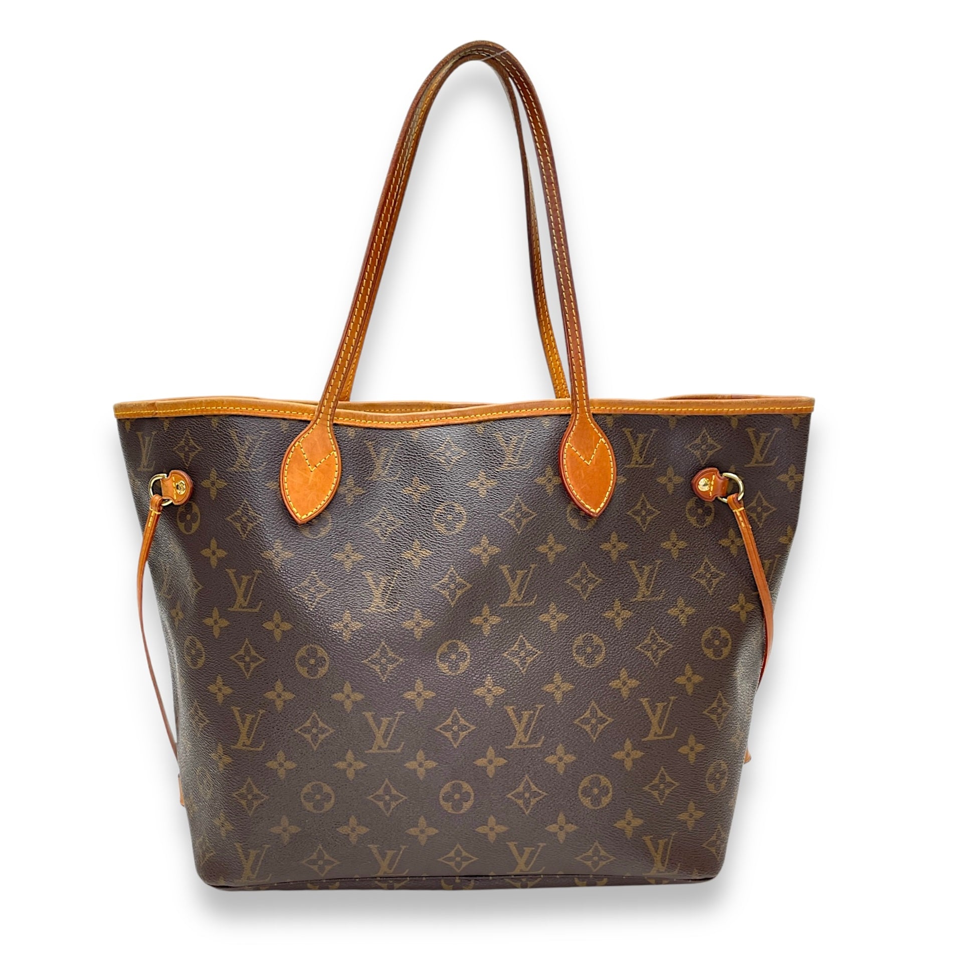 Neverfull MM Tote bag in Monogram coated canvas, Gold Hardware