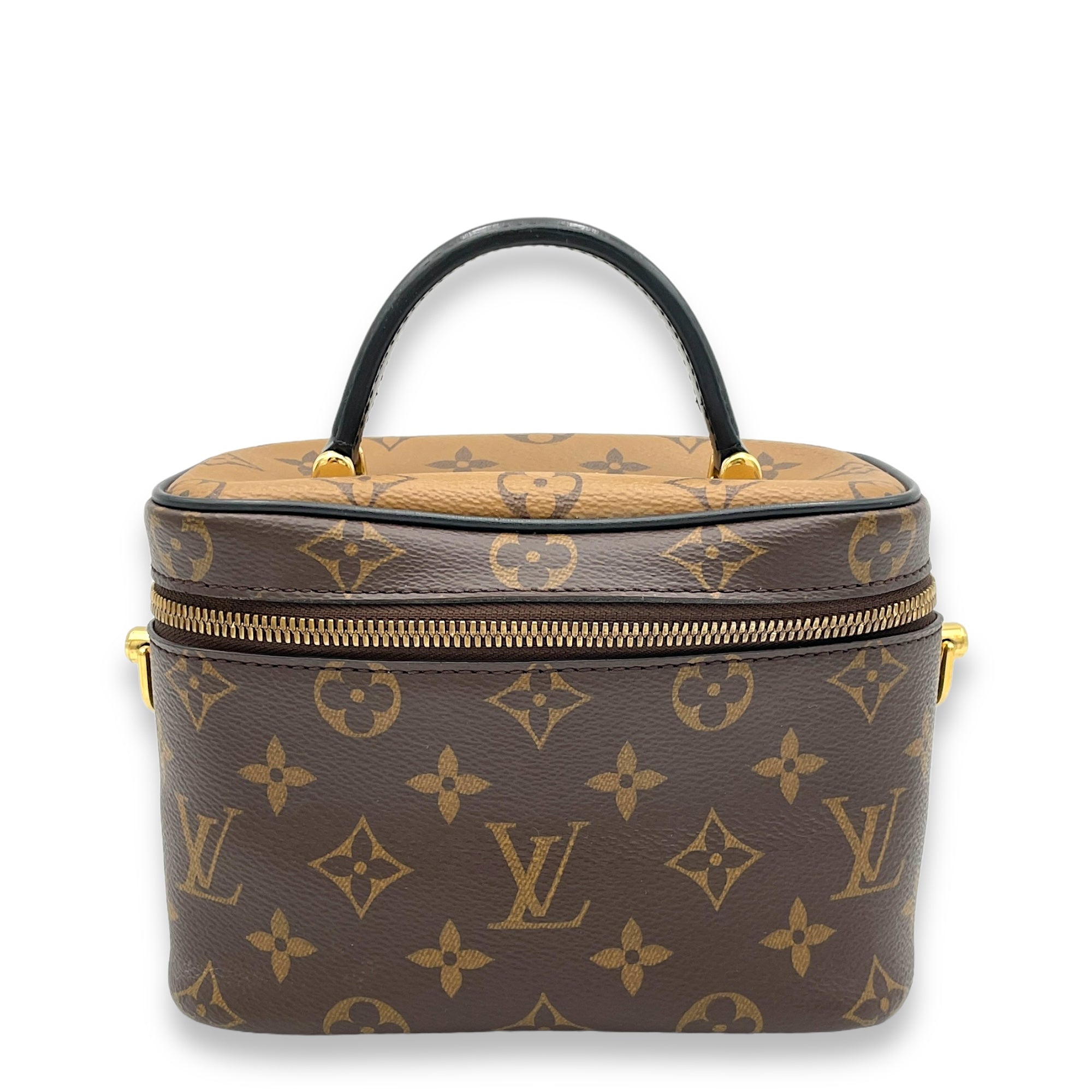 Reverse Vanity Bag PM Brown in Monogram Coated Canvas, Gold hardware