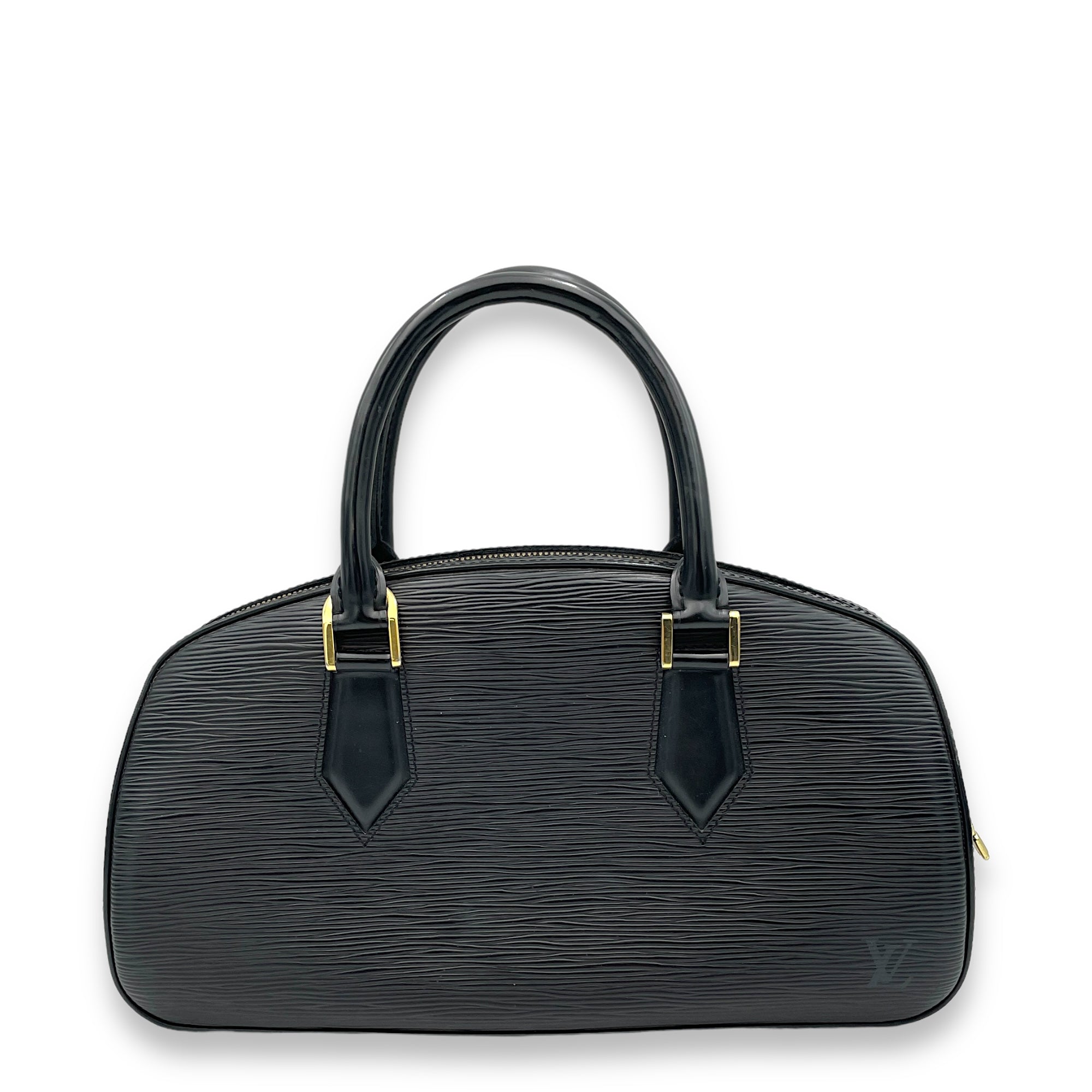 Jasmine Top Handle Bag Black in Epi Leather, Gold hardware