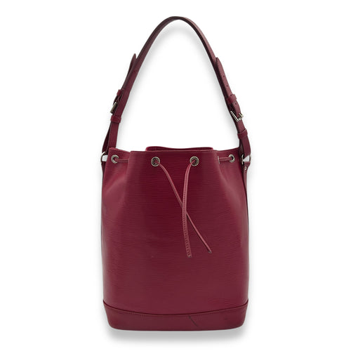 Noe GM Red Bucket Bag in Epi Leather, Gold hardware