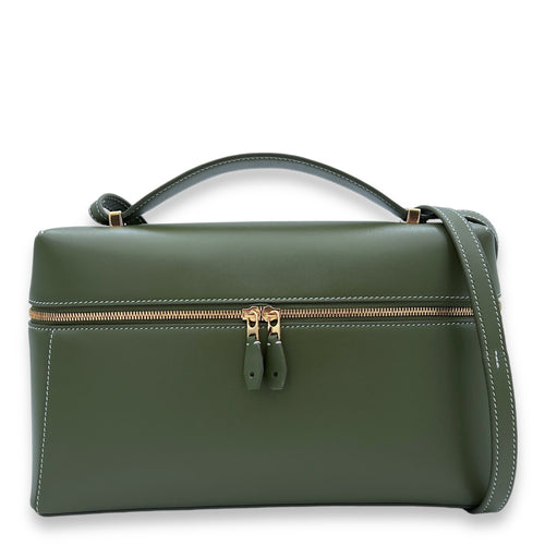 Extra Bag L27 Shoulder Bag Green in Calfskin, Gold hardware